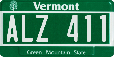 VT license plate ALZ411