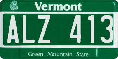 VT license plate ALZ413