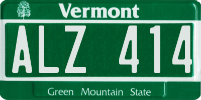 VT license plate ALZ414