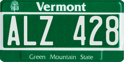 VT license plate ALZ428