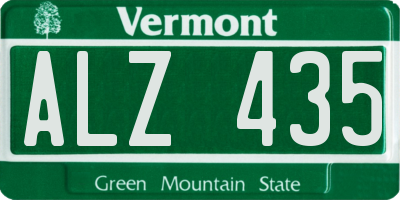 VT license plate ALZ435