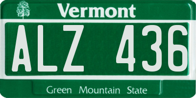 VT license plate ALZ436