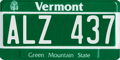 VT license plate ALZ437