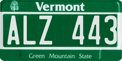 VT license plate ALZ443
