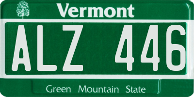 VT license plate ALZ446
