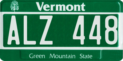 VT license plate ALZ448