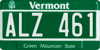 VT license plate ALZ461