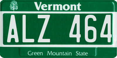 VT license plate ALZ464