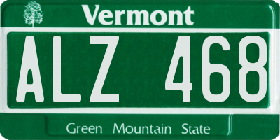 VT license plate ALZ468