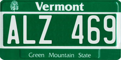 VT license plate ALZ469