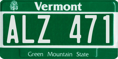 VT license plate ALZ471