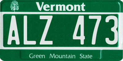 VT license plate ALZ473