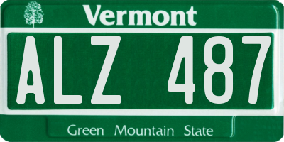 VT license plate ALZ487