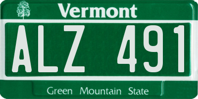 VT license plate ALZ491