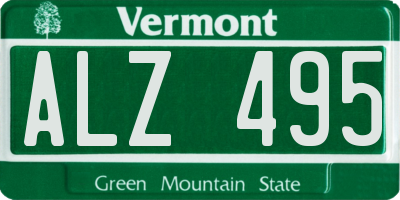 VT license plate ALZ495