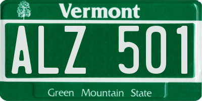 VT license plate ALZ501