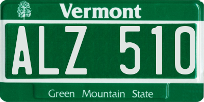 VT license plate ALZ510