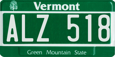 VT license plate ALZ518