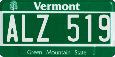 VT license plate ALZ519