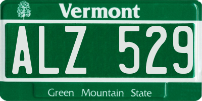 VT license plate ALZ529
