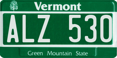 VT license plate ALZ530