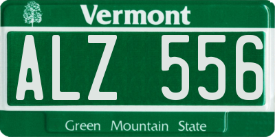 VT license plate ALZ556