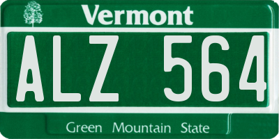 VT license plate ALZ564