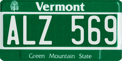 VT license plate ALZ569