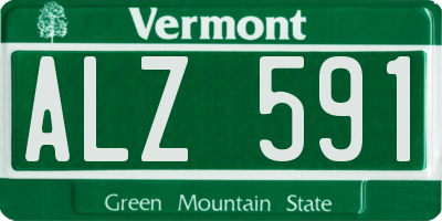 VT license plate ALZ591