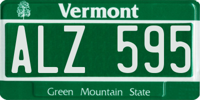 VT license plate ALZ595