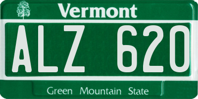 VT license plate ALZ620