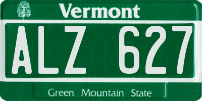 VT license plate ALZ627