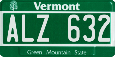 VT license plate ALZ632