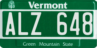 VT license plate ALZ648