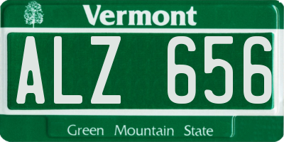 VT license plate ALZ656