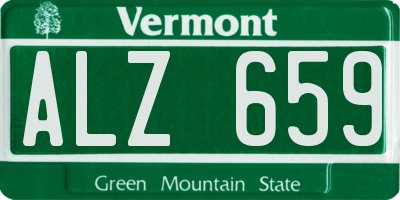 VT license plate ALZ659
