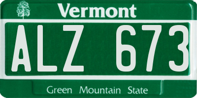 VT license plate ALZ673