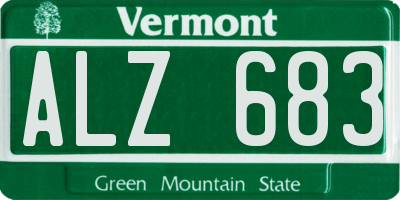 VT license plate ALZ683