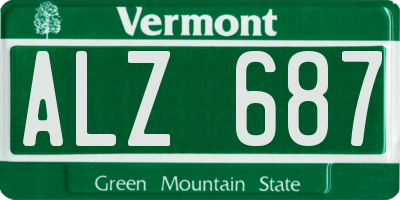 VT license plate ALZ687
