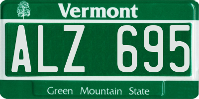 VT license plate ALZ695