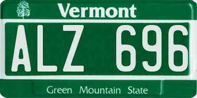 VT license plate ALZ696