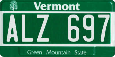 VT license plate ALZ697