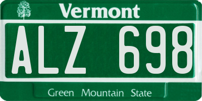 VT license plate ALZ698