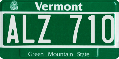 VT license plate ALZ710