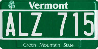 VT license plate ALZ715
