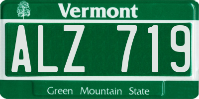 VT license plate ALZ719