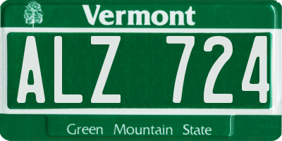 VT license plate ALZ724