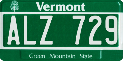 VT license plate ALZ729