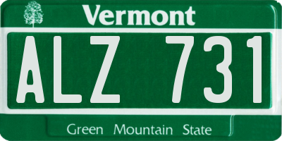 VT license plate ALZ731