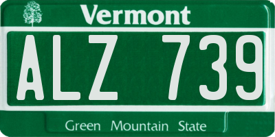VT license plate ALZ739
